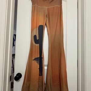 Teeki Orange and Black Flare Pants